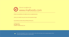 Desktop Screenshot of mafoods.com